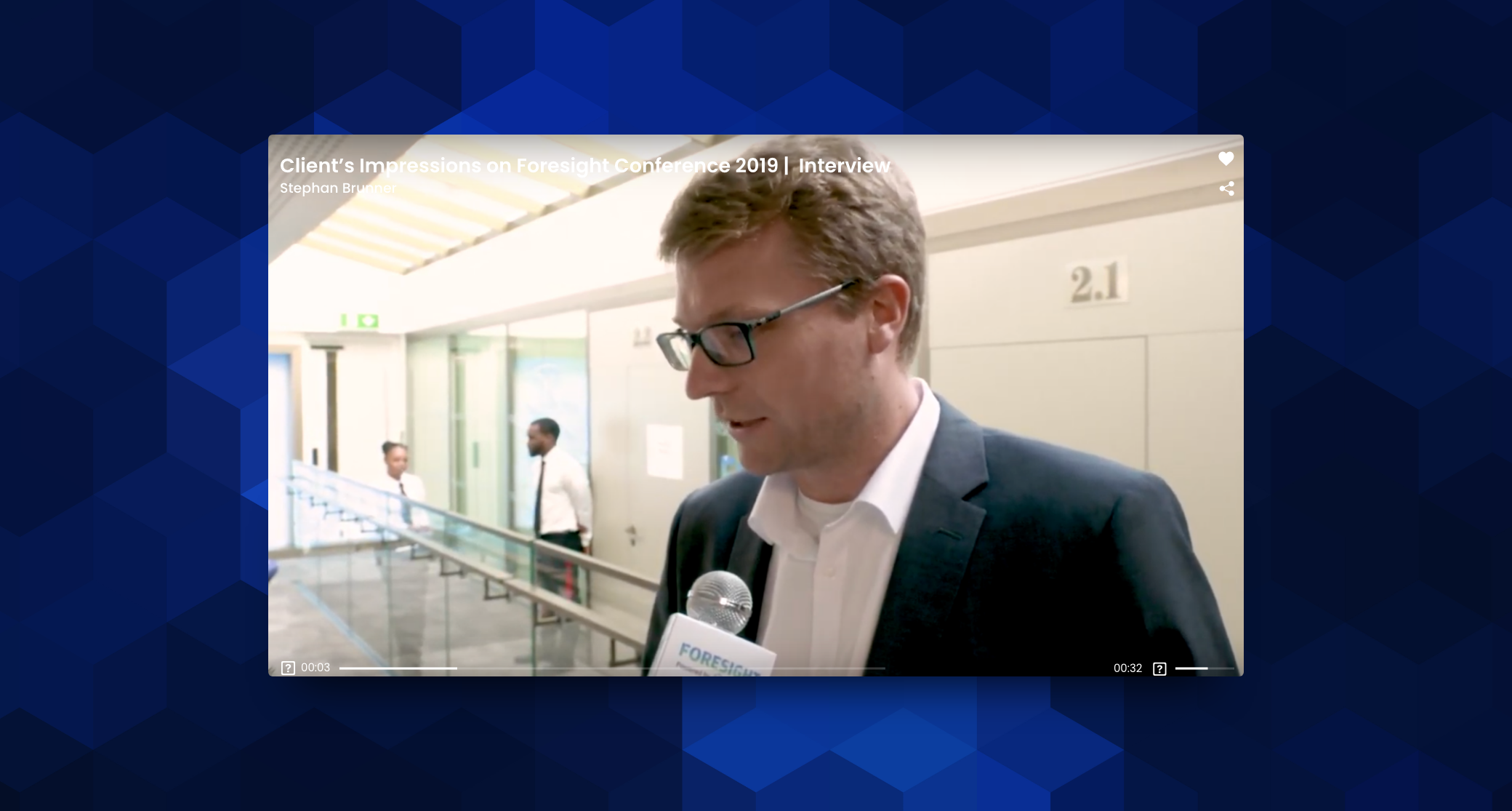 image preview for Client's Impressions on Foresight Conference 2019 | Stephan Brunner Interview